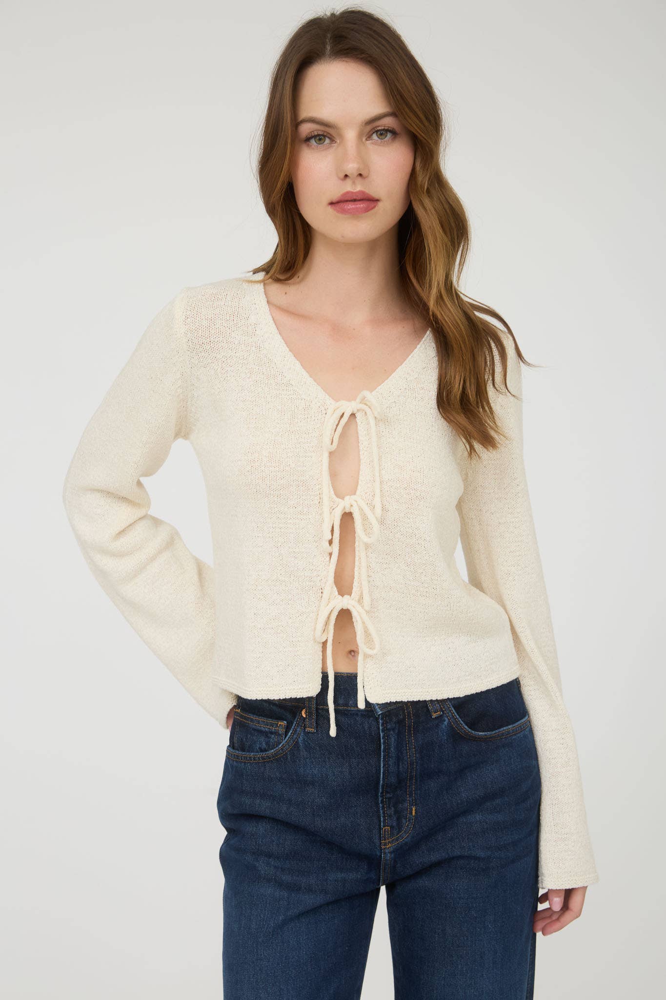 Allie Tie Front Long Sleeve