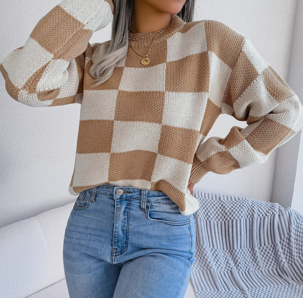 Kallie Plaid Sweater
