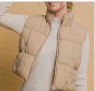 High Neck Puffer Vest