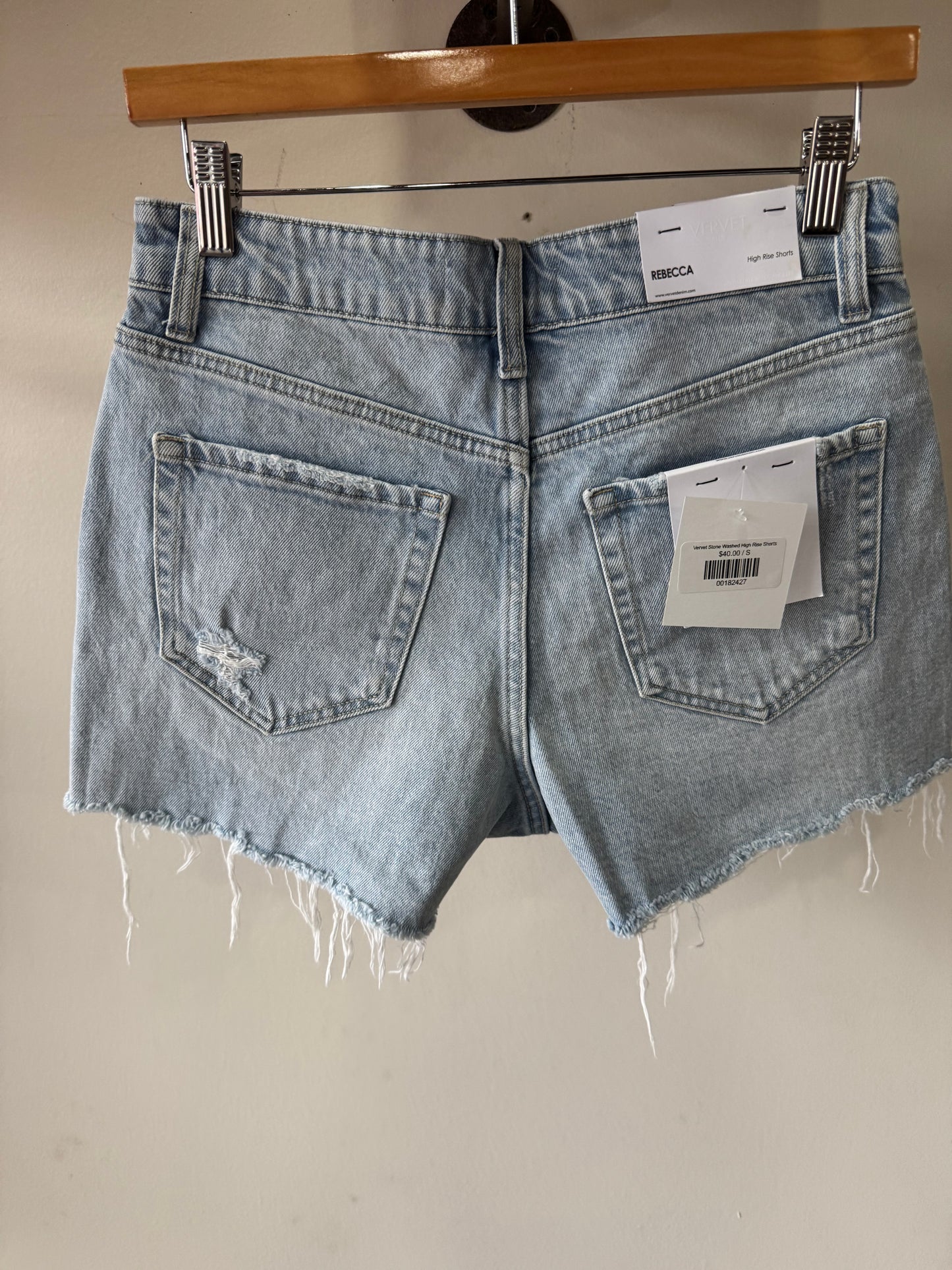 Vervet Stone Washed High Rise Shorts