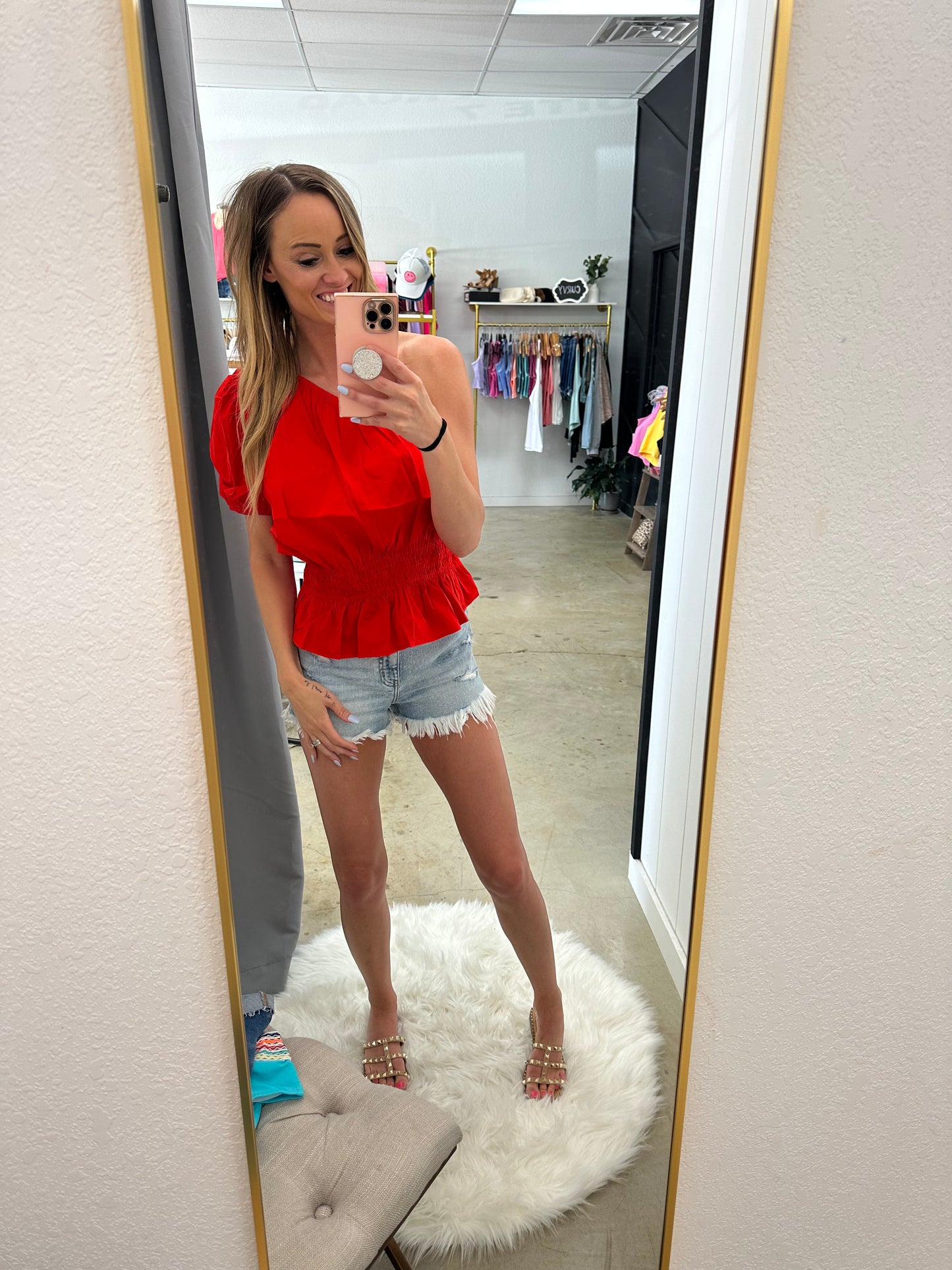 Daily Dream Shoulder Puff Sleeve Top