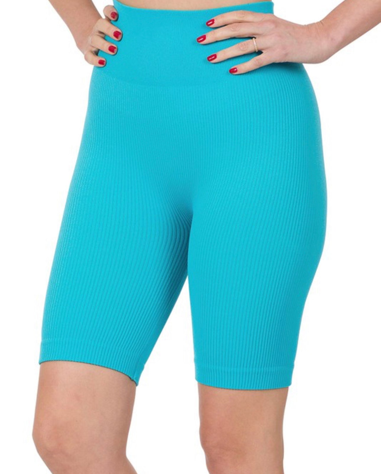 Hard To Forget Seamless Ribbed Biker Shorts