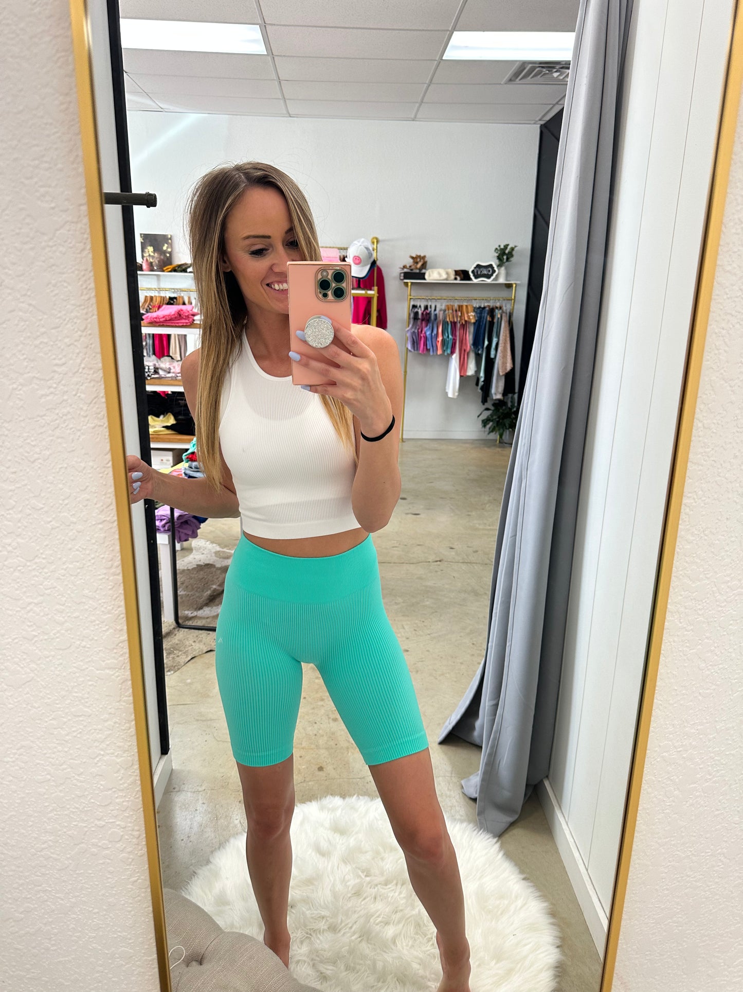 Hard To Forget Seamless Ribbed Biker Shorts