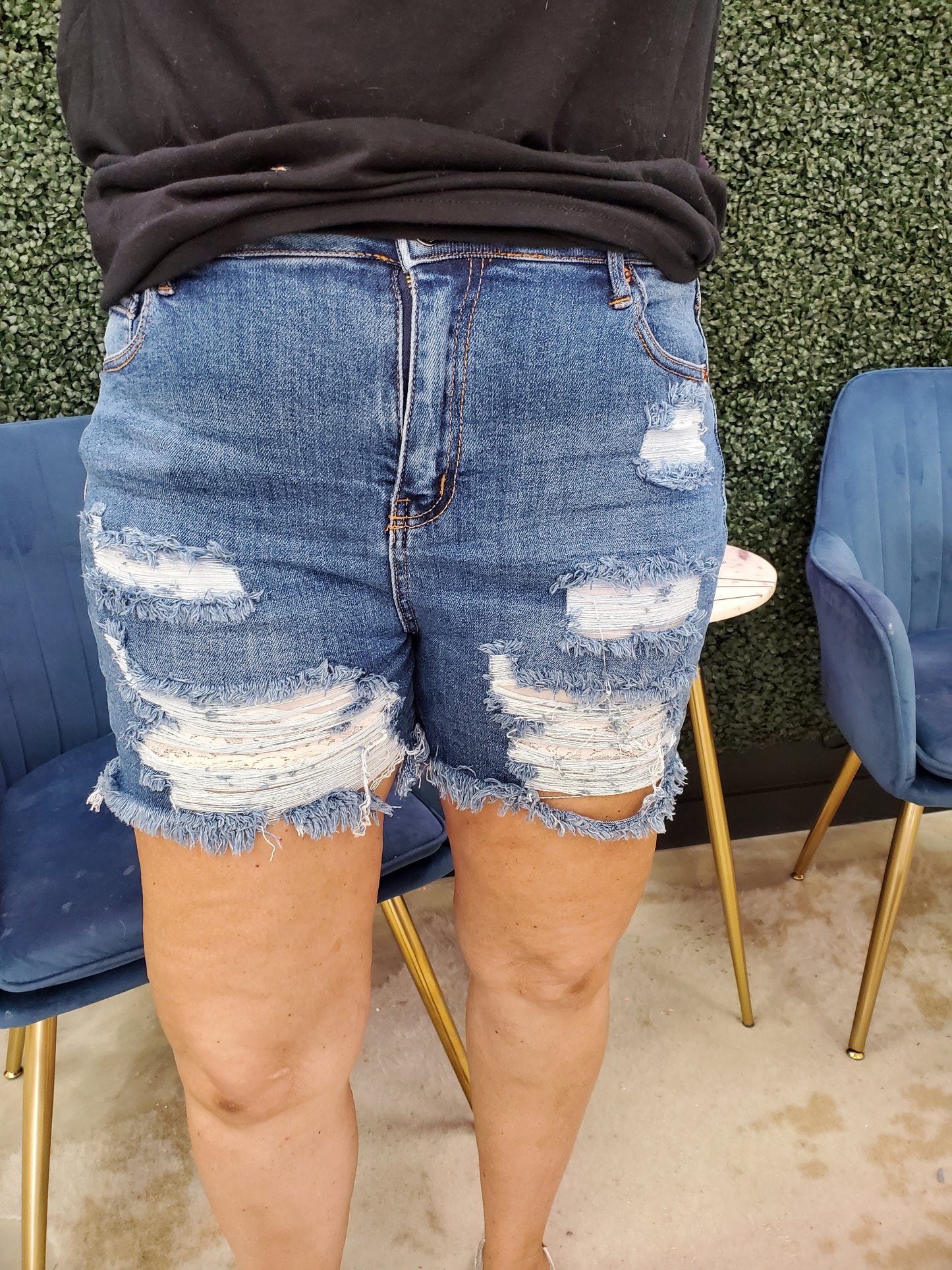 Distressed Mom Shorts
