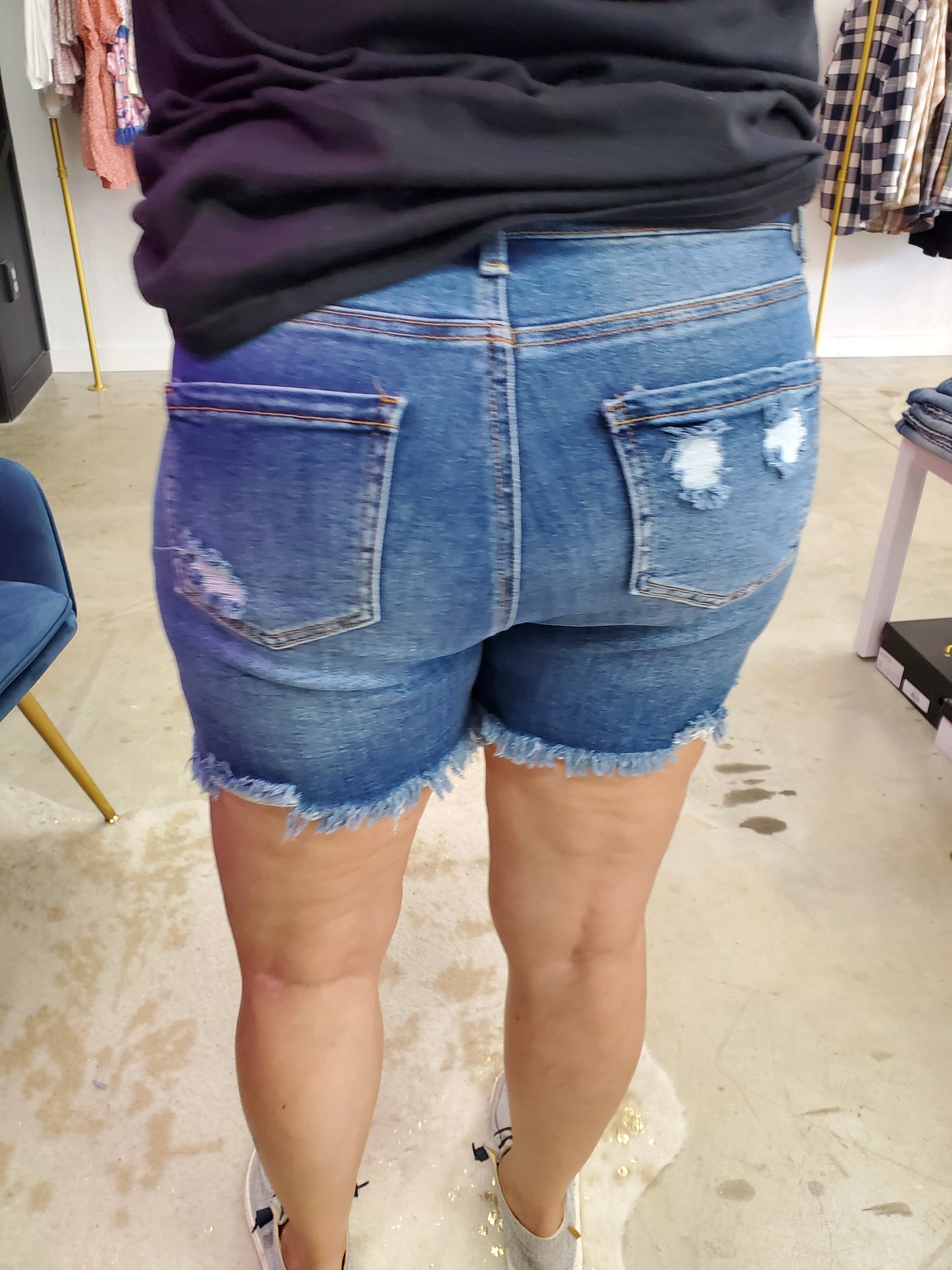 Distressed Mom Shorts