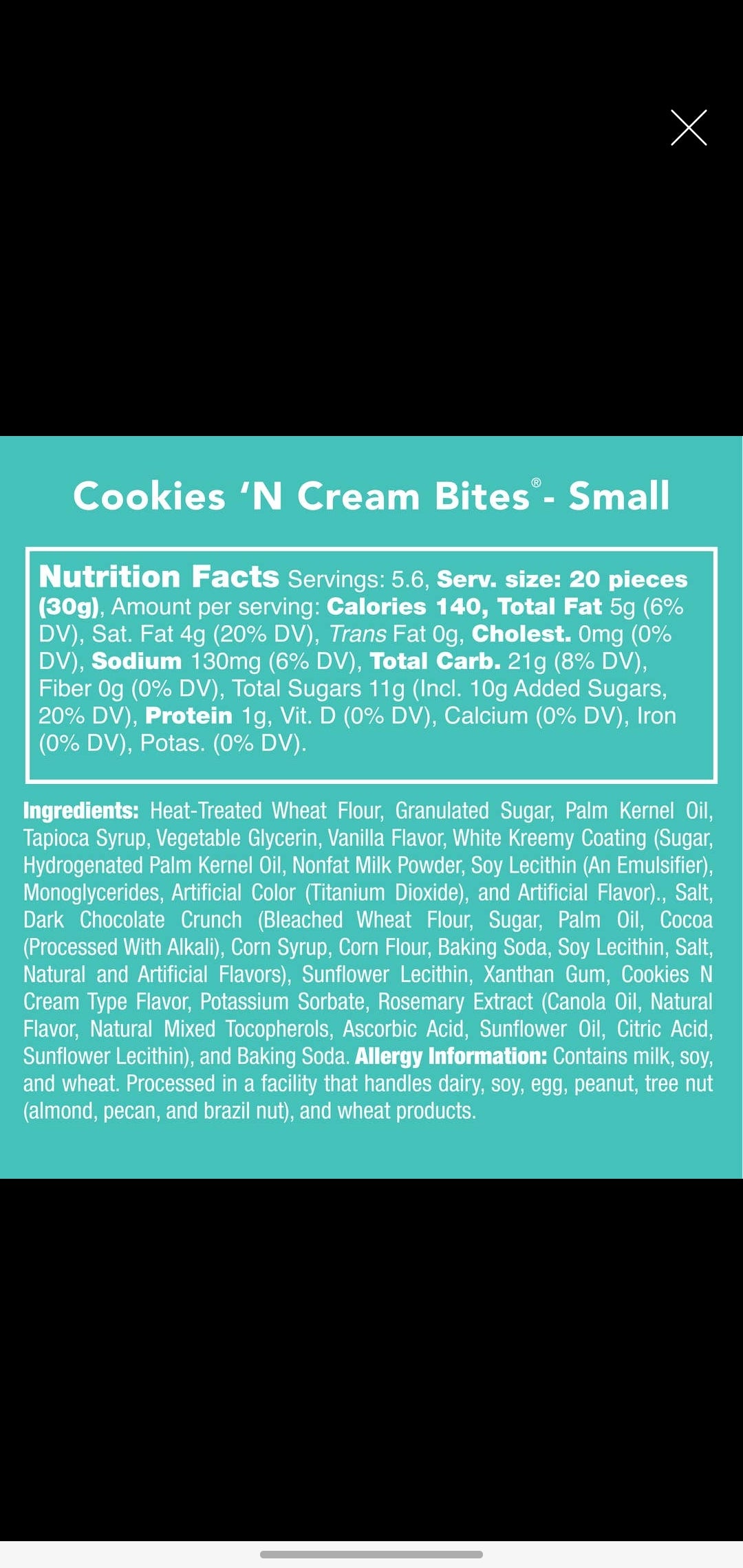 Cookies and Cream Bites