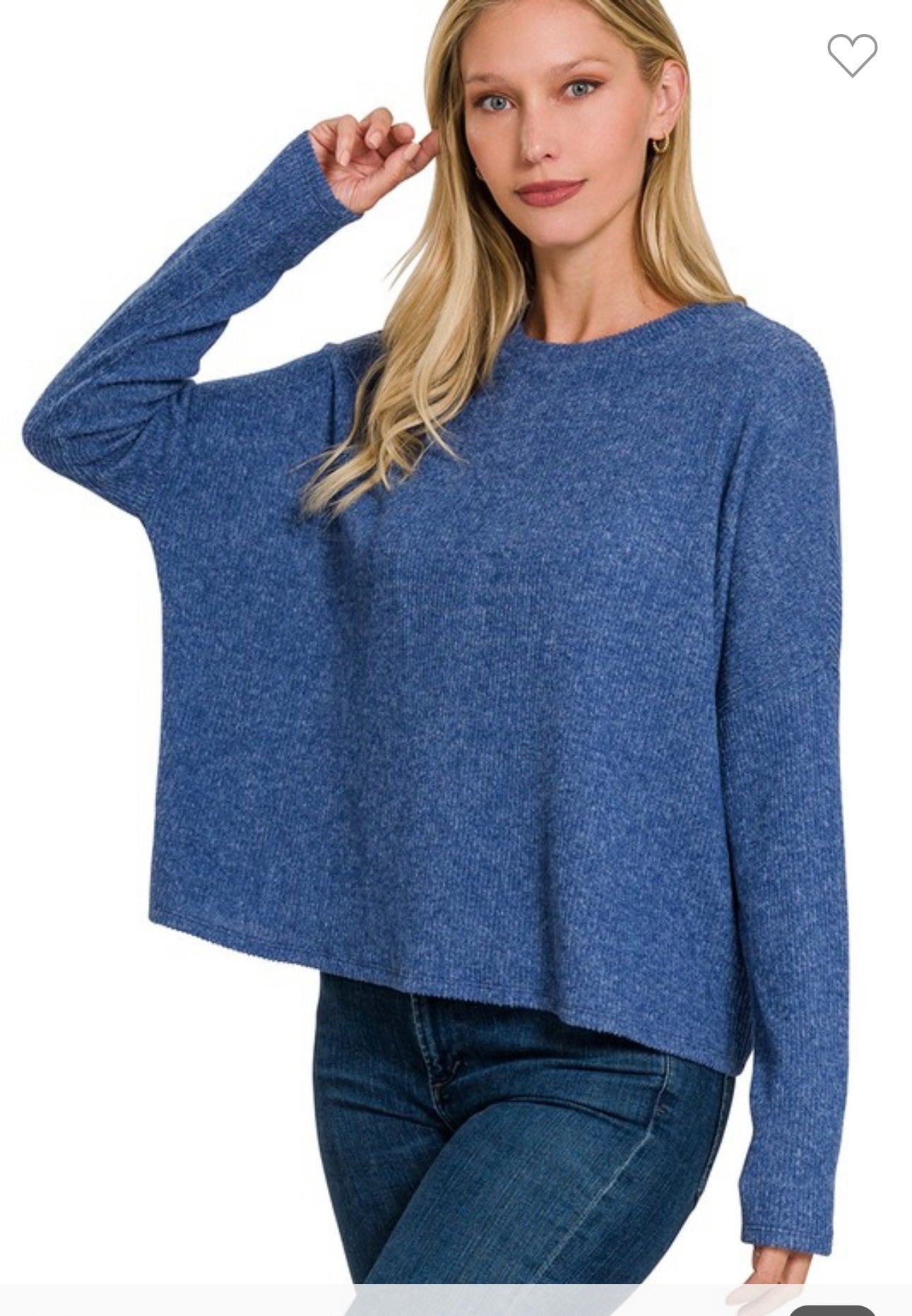 Ribbed Dolman Long Sleeve Sweater