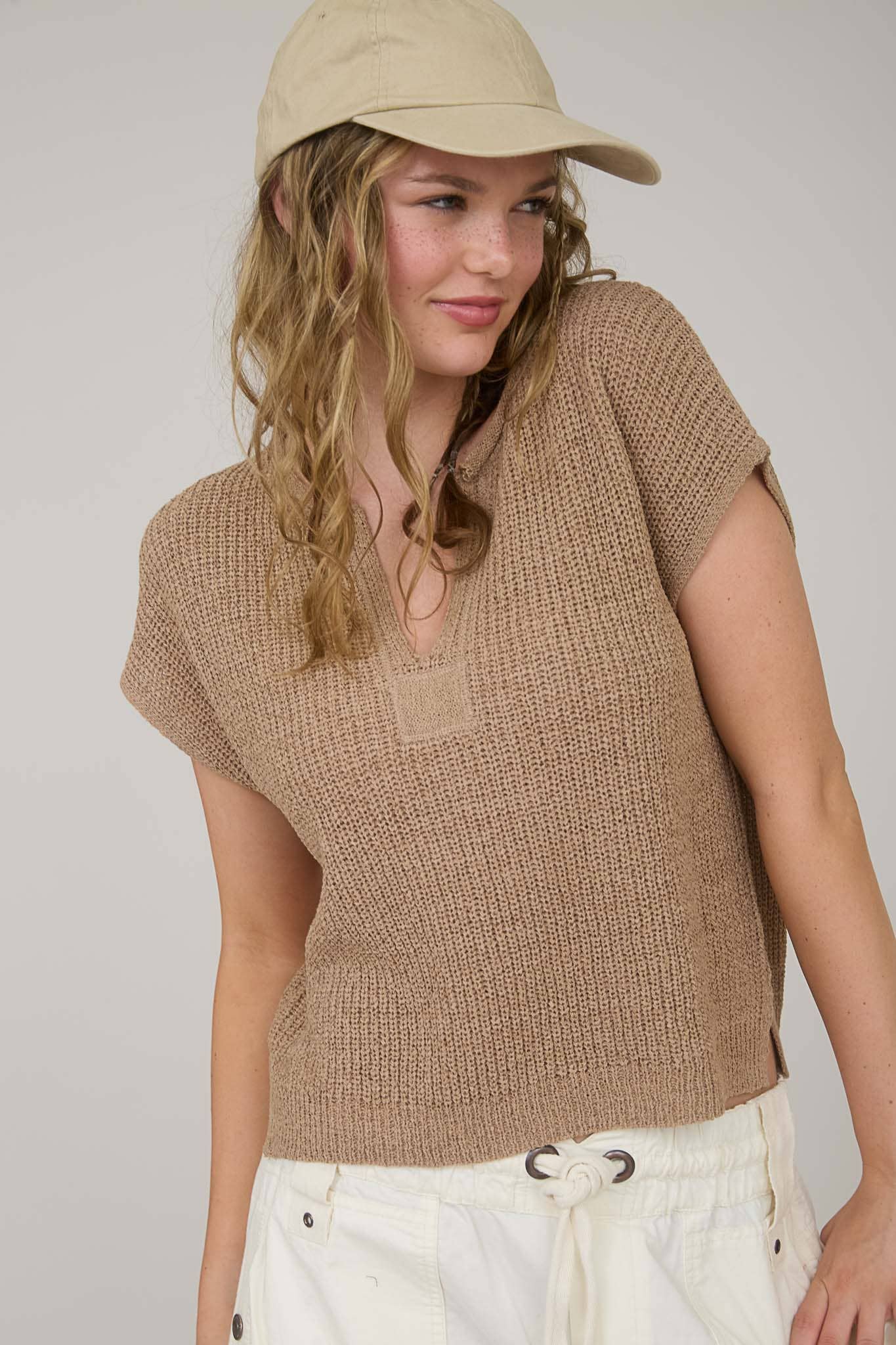 Quinn Split Neck Top