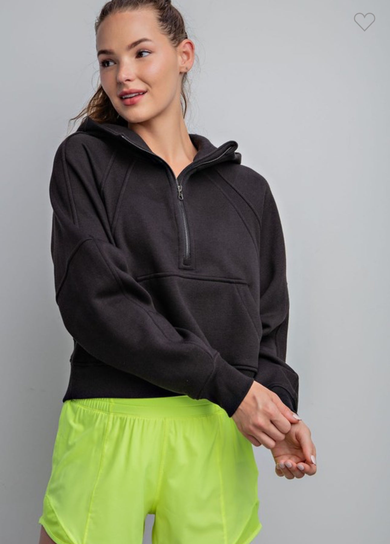 Stay Cozy Cropped Quarter Zip Hoodie