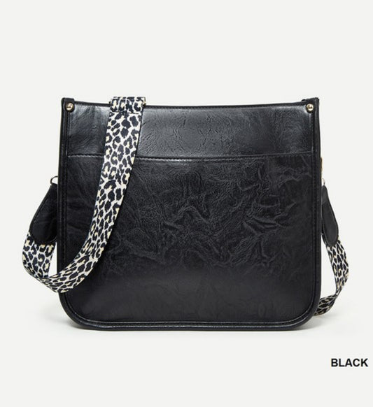 Leopard Strap Crossbody Shoulder Bag