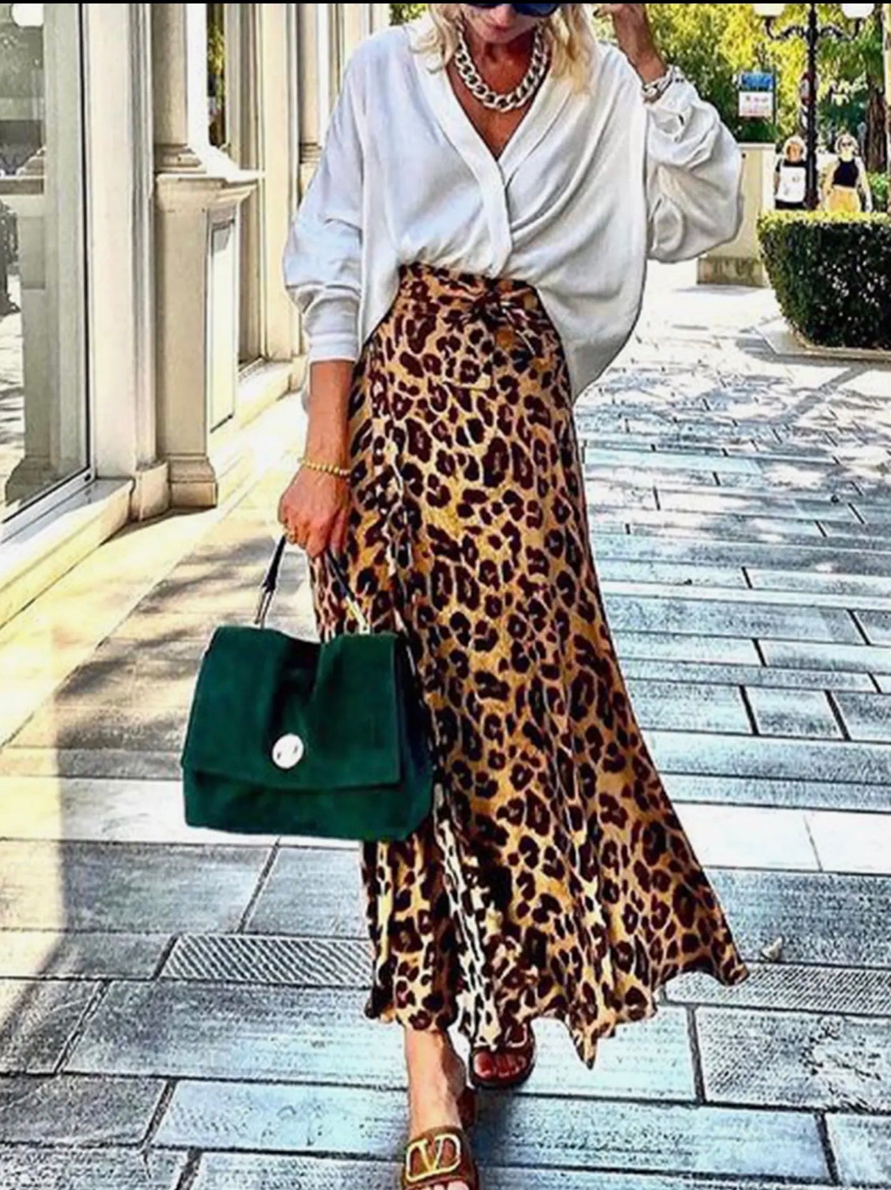 Leopard Print Half Skirt