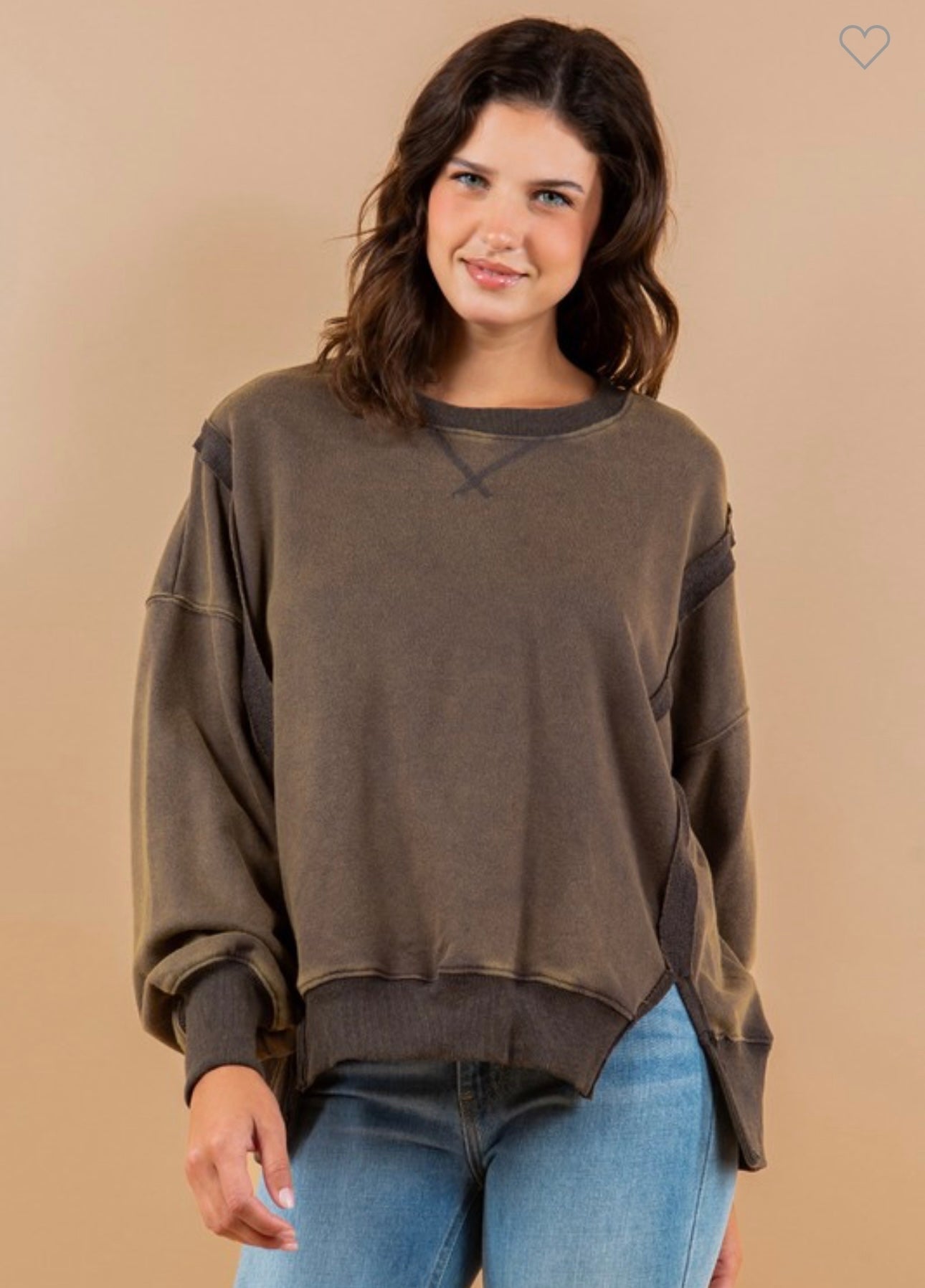 Essential Washed Pullover Sweatshirt