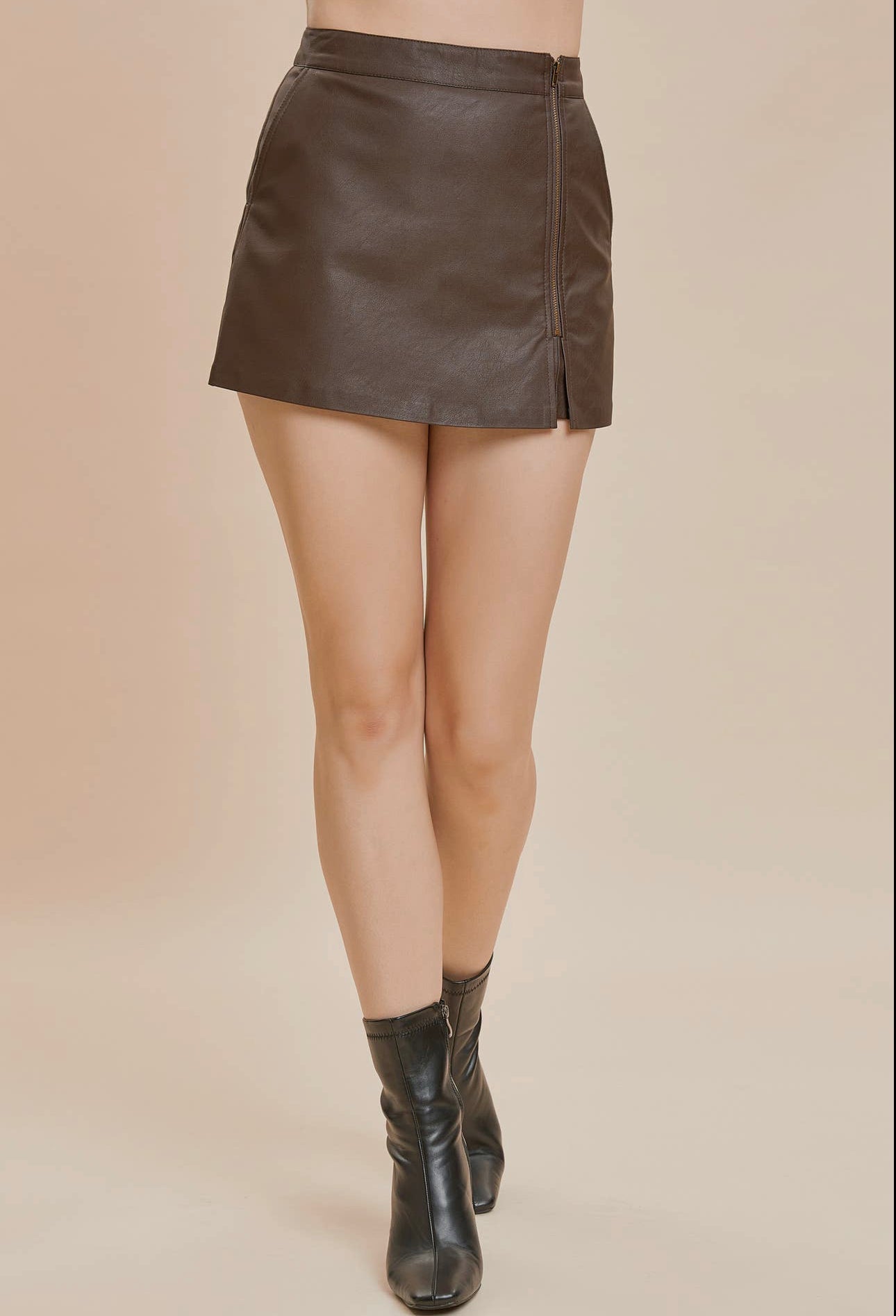 Trust Yourself Leather Skort