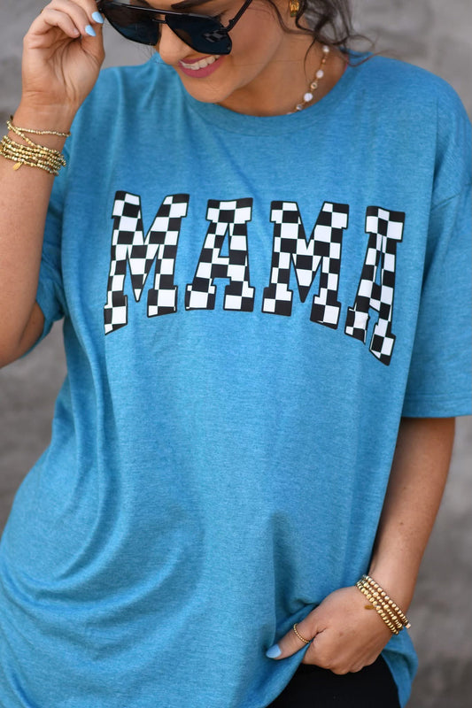 Checkered Mama Tee