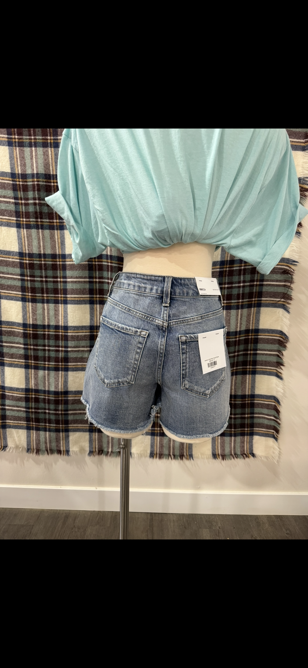 Darkroom High Rise Frayed Shorts