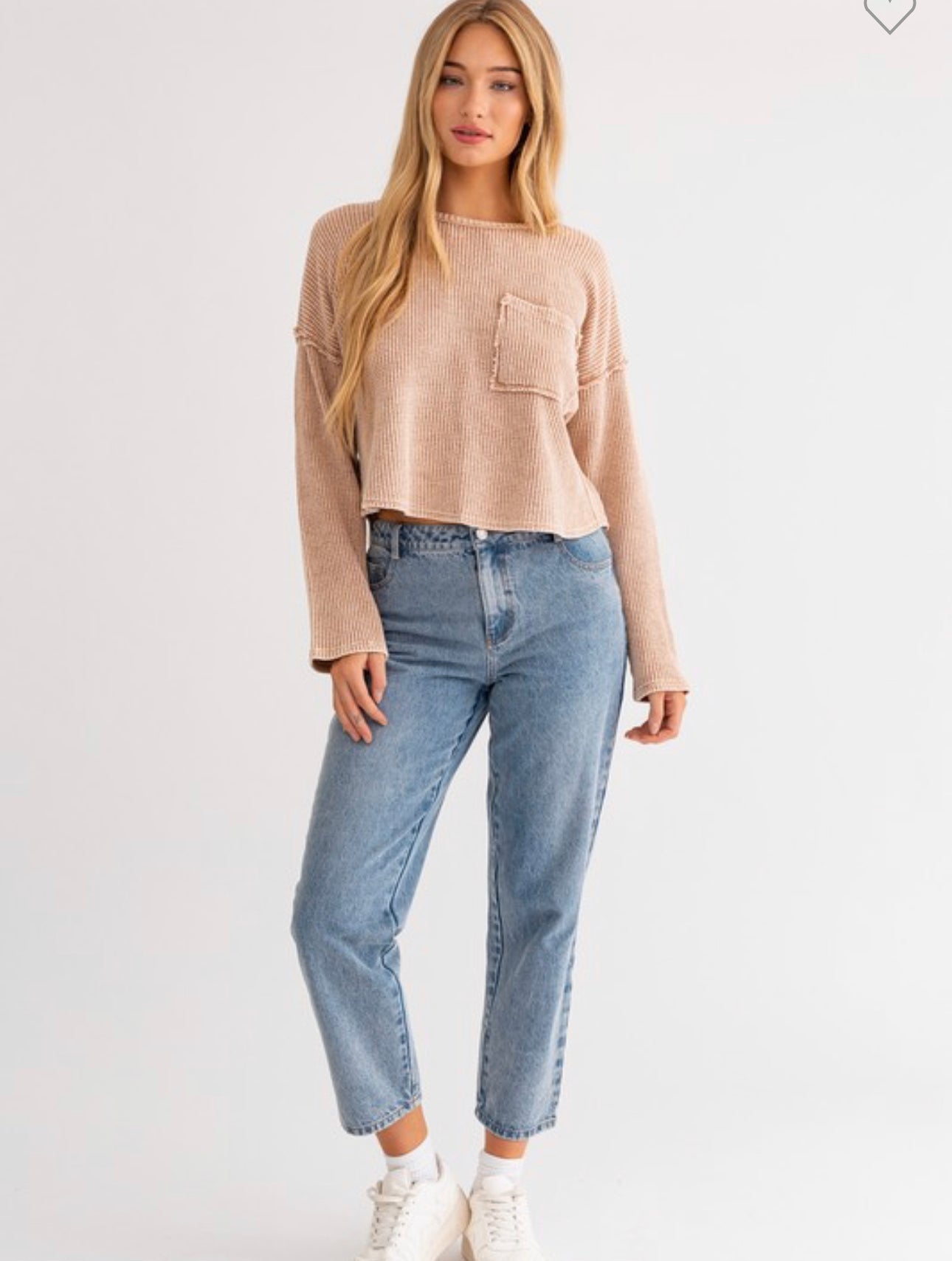 Thermal Washed Pullover Top