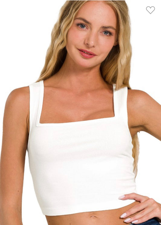 Impress Me Square Neck Crop Top