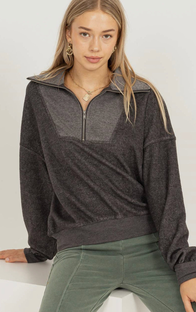 Stylish Sensation Half-Zip Sweater