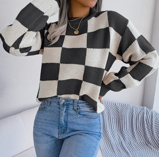 Kallie Plaid Sweater