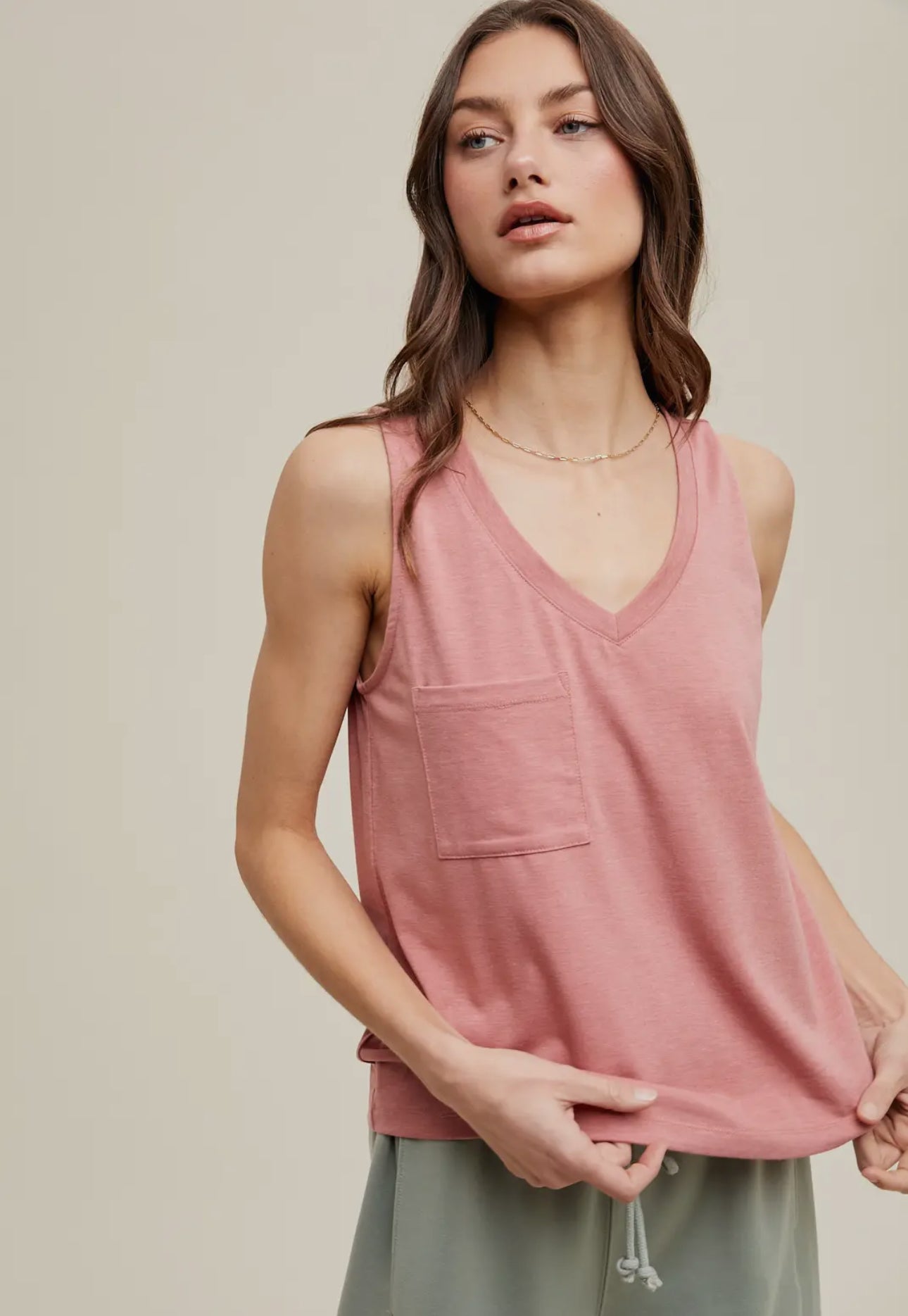 Slub Knit Tank Top