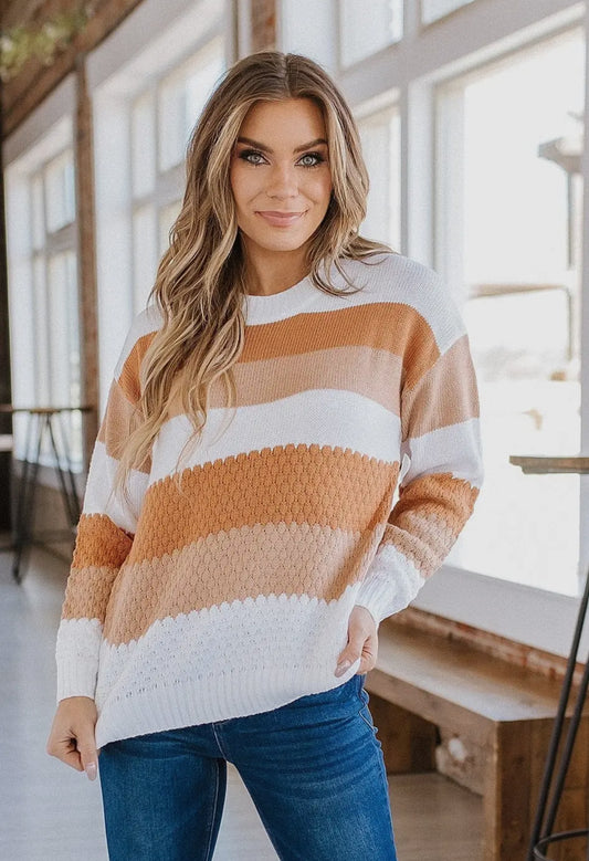 Chestnut Colorblock Sweater