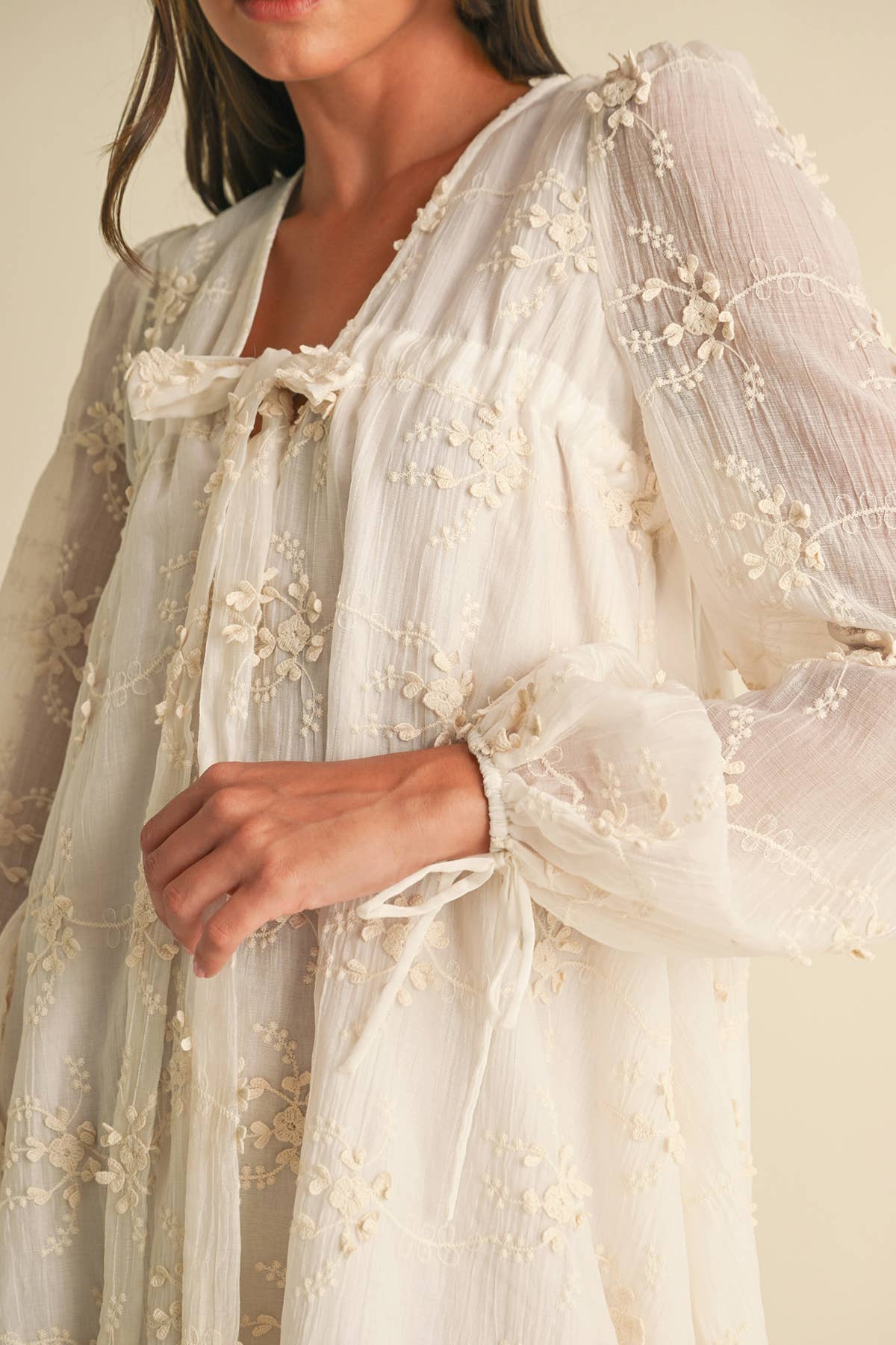 Floral Mini Dress with Balloon Sleeves
