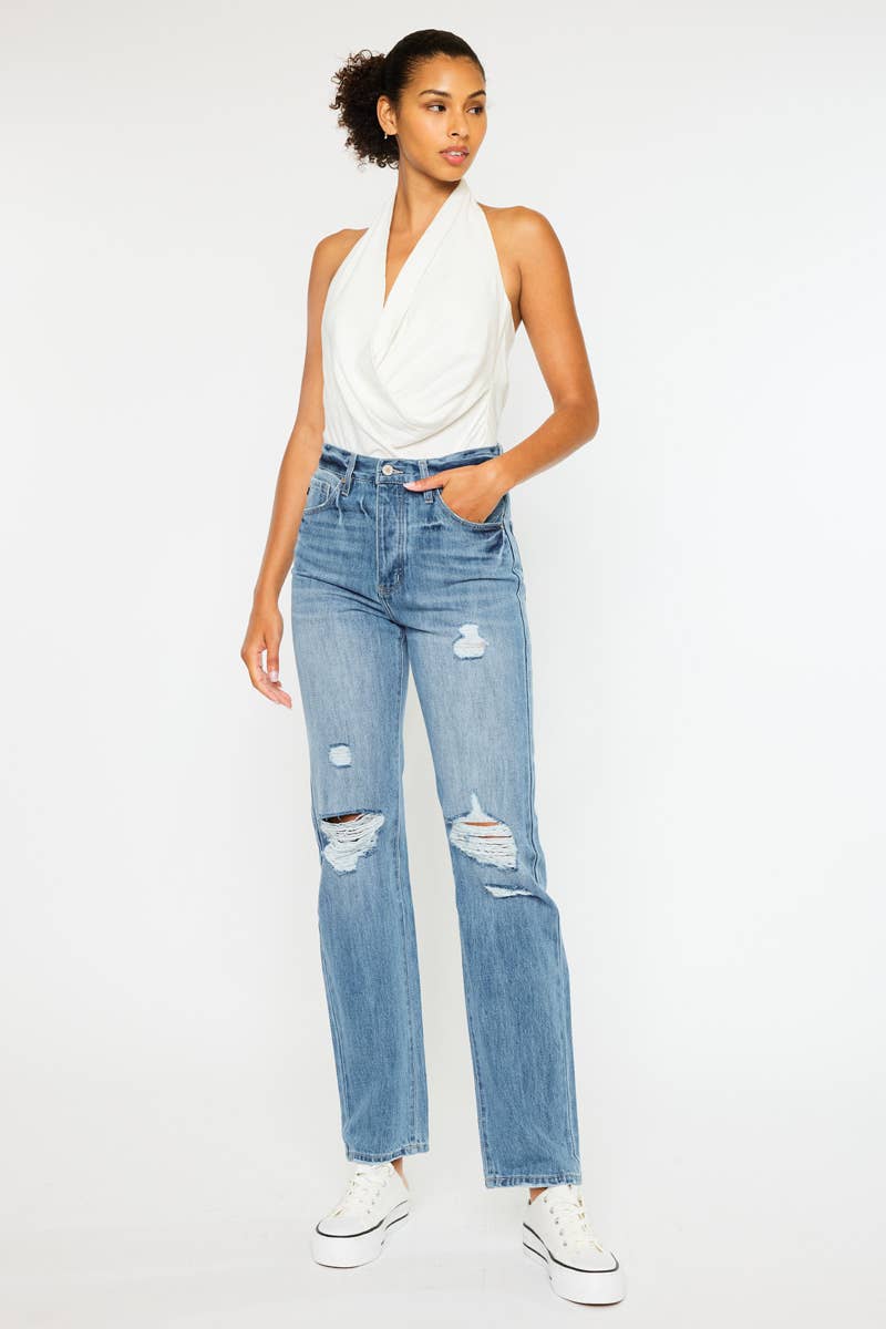 Bailey High Rise Straight Denim