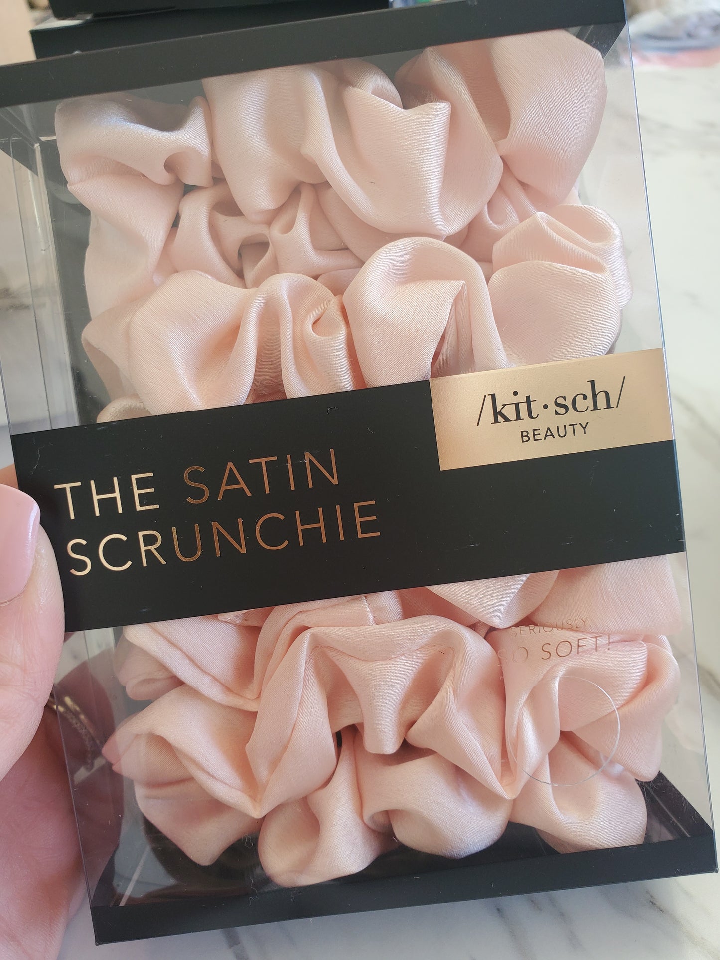 Satin Sleep Scrunchies- Blush