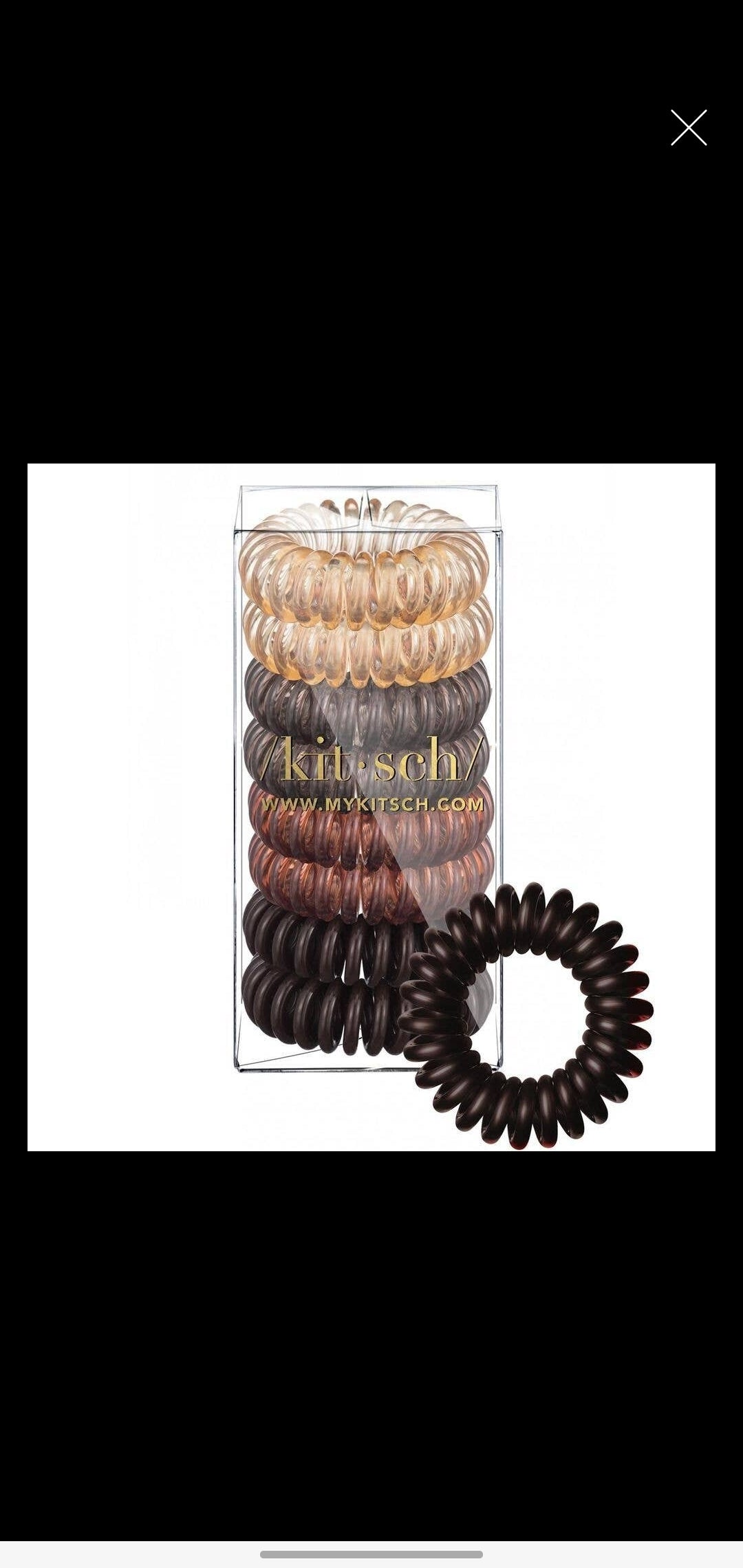 Spiral Hair Ties 8pack-Brunette