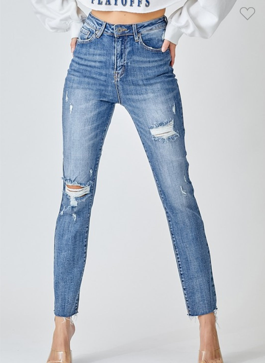 The "Sarah" Distressed Denim