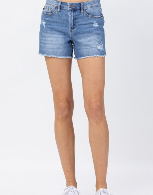 Surfs Up Judy Blue Denim Shorts