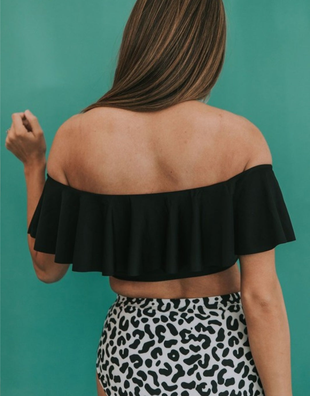 Seaside Sweetie Black Ruffled Top