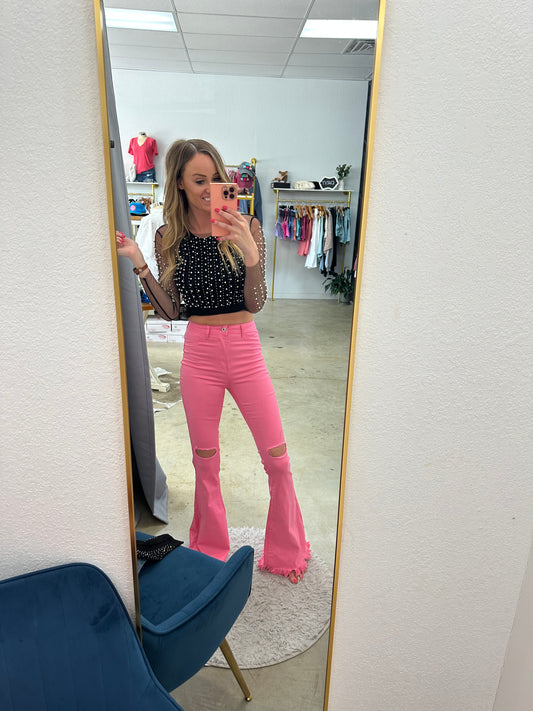 Dolly Flare Pink Pants